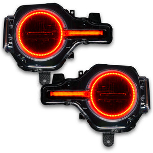 Oracle 21-22 Ford Bronco Headlight Halo Kit w/DRL Bar - Base Headlights ColorSHIFT -w/2.0 Controller