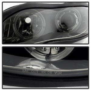 Spyder Chevy Camaro 98-02 Projector Headlights LED Halo LED Blk Smke - Low H1 PRO-YD-CCAM98-HL-BSM