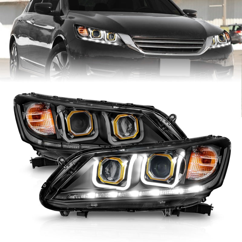ANZO 2013-2015 Honda Accord Projector Headlights w/ U-Bar Black –  Automotive Lights Canada