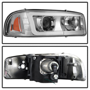 Spyder GMC Sierra 1500/2500/3500 99-06 V2 Projector Headlights - DRL - Chrome PRO-YD-CDE00V2-LB-C