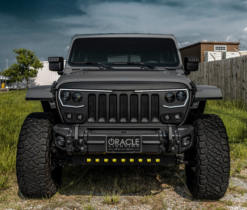 ORACLE Lighting 2019+ Jeep Wrangler JL / Gladiator JT Skid Plate w/ Integrated LED Emitters - Yellow