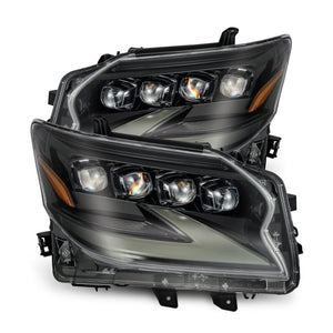 AlphaRex 14-19 Lexus GX460 (Non-AFS) NOVA LED Proj Headlights Alpha Black w/Activ Light/Seq Signal