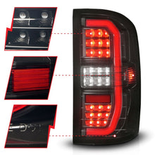 Load image into Gallery viewer, ANZO 14-18 GMC Sierra 1500 Full LED Taillights Black Housing Smoke Lens (w/C Light Bars)