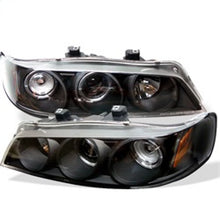 Load image into Gallery viewer, Spyder Honda Accord 94-97 1PC Projector Headlights LED Halo Amber Reflctr Blk PRO-YD-HA94-AM-BK