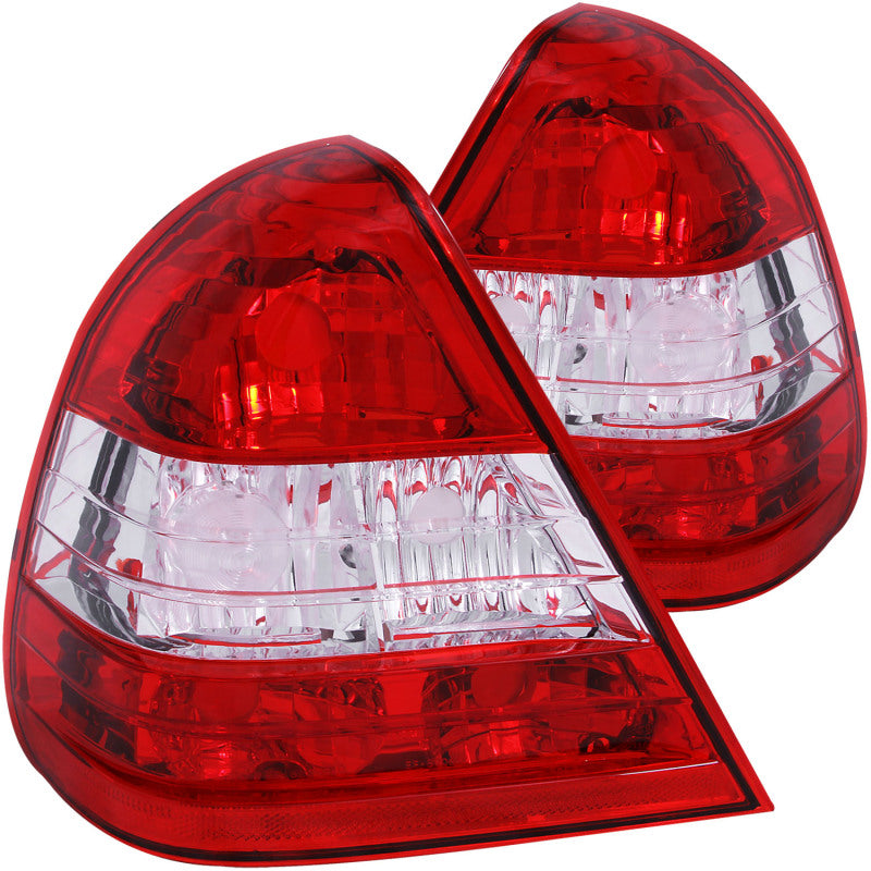 ANZO 1994-2000 Mercedes Benz C Class W202 Taillights Red/Clear