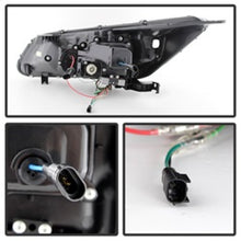 Load image into Gallery viewer, Spyder Honda Accord 2013-2015 4DR Projector Headlights Light Bar DRL Black PRO-YD-HA13-LBDRL-BK