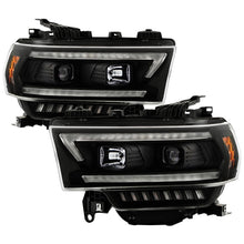 Load image into Gallery viewer, Spyder 19-22 Dodge Ram 2500 (Halogen Only) Projector Headlights - Black PRO-YD-DR19HDHALSI-SEQ-BK