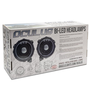 Oracle Oculus Bi-LED Projector Headlights for Jeep JL/Gladiator JT - Satin Silver - 5500K
