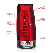 Load image into Gallery viewer, ANZO 1999-2000 Cadillac Escalade LED Taillights Chrome Housing Red/Clear Lens Pair