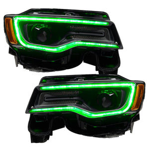 Oracle 14-21 Jeep Grand Cherokee Dynamic Headlight DRL Upgrade Kit - ColorSHIFT - Dynamic