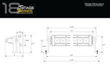 Load image into Gallery viewer, Diode Dynamics 18 In LED Light Bar Single Row Straight - Amber Driving Each Stage Series