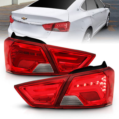 ANZO 14-18 Chevrolet Impala LED Taillights Red/Clear
