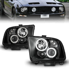 Load image into Gallery viewer, ANZO 2005-2009 Ford Mustang Projector Headlights w/ Halo Black