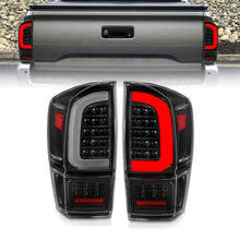 Load image into Gallery viewer, ANZO 16-21 Toyota Tacoma LED Tail Lights - w/ Light Bar Sequential Black Housing &amp; Clear Lens