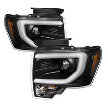 Load image into Gallery viewer, Spyder Ford F150 13-14 Projector Fctry Xenon Model- Light Bar DRL Blk PRO-YD-FF15013-LBDRL-HID-BK