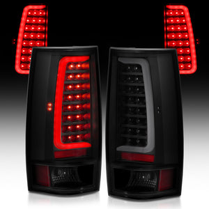 ANZO 2007-2014 Chevy Tahoe LED Taillight Plank Style Black w/Smoke Lens