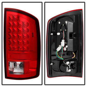 Spyder Dodge Ram 02-06 1500/Ram 2500/3500 03-06 LED Tail Light Red Clear ALT-YD-DRAM02-LED-RC