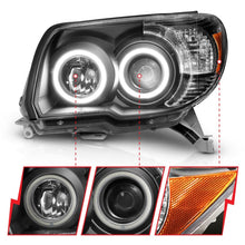 Load image into Gallery viewer, ANZO 2006-2009 Toyota 4Runner Projector Headlights w/ Halo Black
