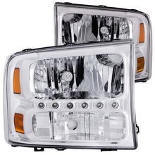 Load image into Gallery viewer, ANZO 2000-2004 Ford Excursion Crystal Headlights Chrome w/ LED 1pc