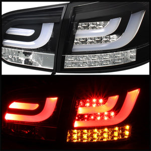 Spyder Volkswagen Golf/GTI 10-13 G2 Type With Light Bar LED Tail Lights Black ALT-YD-VG10-LED-G2-BK