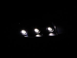 ANZO 1994-2001 Dodge Ram Crystal Headlights Black w/ LED