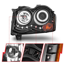 Load image into Gallery viewer, ANZO 2008-2010 Jeep Grand Cherokee Projector Headlights w/ Halo Black (CCFL)