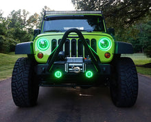 Load image into Gallery viewer, Oracle 7in High Powered LED Headlights - Black Bezel - Green