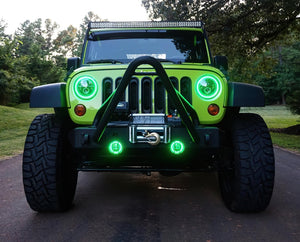 Oracle 7in High Powered LED Headlights - Black Bezel - ColorSHIFT 2.0