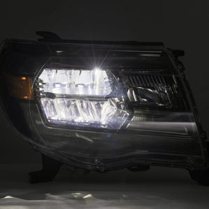 AlphaRex 05-11 Toyota Tacoma LUXX-Series LED Crystal Headlights Alpha-Black