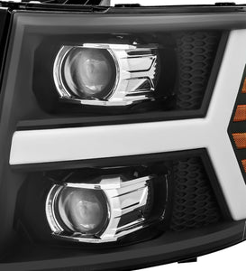 AlphaRex 07-13 Chevrolet Silverado PRO-Series Projector Headlights Black