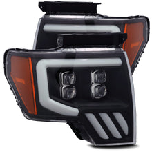 Load image into Gallery viewer, AlphaRex 09-14 Ford F-150 NOVA LED Proj Headlights Plank Style Matte Black w/Activ Light/Seq Signal