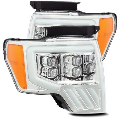 AlphaRex 09-14 Ford F150 NOVA-Series LED Projector Headlights Chrome