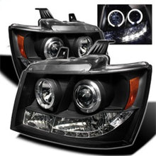 Load image into Gallery viewer, Spyder Chevy Suburban 1500 07-14 Projector Headlights LED Halo LED Blk PRO-YD-CSUB07-HL-BK