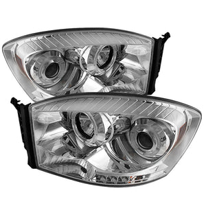 Spyder Dodge Ram 1500 06-08/Ram 2500 06-09 Projector Headlights LED Halo LED Chrm PRO-YD-DR06-HL-C