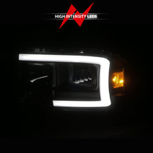 Load image into Gallery viewer, ANZO 97-04 Dodge Dakota/Durango Crystal headlight Set w/ Light Bar Black Housing