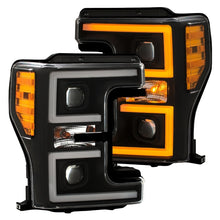 Load image into Gallery viewer, ANZO LED Headlights 17-18 Ford F-250 Super Duty Plank-Style L.E.D. Headlight Black (Pair)