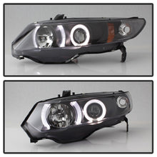 Load image into Gallery viewer, Spyder Honda Civic 06-08 2Dr Projector Headlights LED Halo Black High H1 Low H1 PRO-YD-HC06-2D-HL-BK