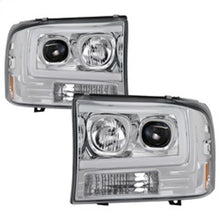 Load image into Gallery viewer, Spyder 99-04 Ford F-250 Super Duty Light Bar Projector Headlights - Chrome (PRO-YD-FF25099V2-LB-C)