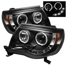 Load image into Gallery viewer, Spyder Toyota Tacoma 05-11 Projector Headlights LED Halo LED Black High H1 Low H1 PRO-YD-TT05-HL-BK