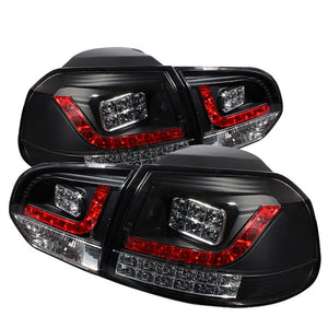 Spyder Volkswagen Golf/GTI 10-13 LED Tail Lights Black ALT-YD-VG10-LED-BK