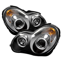 Load image into Gallery viewer, Spyder Mercedes Benz C-Class 01-05 4 DrProjector Headlights Halogen LED Halo Blk PRO-YD-MBW203-HL-BK
