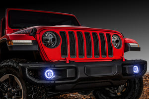 Oracle Jeep Wrangler JL/Gladiator JT LED Surface Mount Fog Light Halo Kit - ColorSHIFT