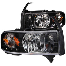 Load image into Gallery viewer, ANZO 1994-2001 Dodge Ram Crystal Headlights Black w/ LED