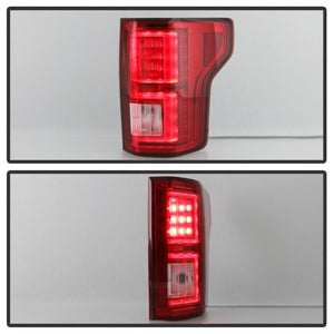 Spyder 18-19 Ford F-150 (w/o Blind Spot Sensor) LED Tail Lights - Red Clear (ALT-YD-FF15018-LED-RC)