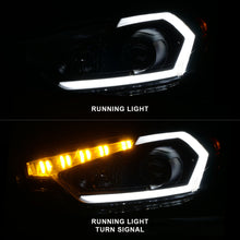 Load image into Gallery viewer, ANZO 2014-2016 Kia Forte Projector Headlights w/ Light Bar Black Housing w/ DRL