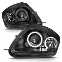 Load image into Gallery viewer, ANZO 2000-2005 Mitsubishi Eclipse Projector Headlights w/ Halo Black