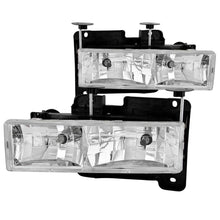 Load image into Gallery viewer, ANZO 1988-1998 Chevrolet C1500 Crystal Headlights Chrome