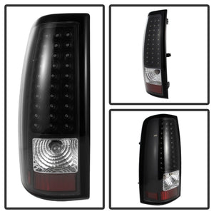 Xtune 03-06 Silverado 1500/2500 (Will Not Fit Stepside) LED Tail Lights Black ALT-ON-CS03-LED-BK
