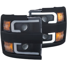Load image into Gallery viewer, ANZO Projector Headlights 15-17 Chevrolet Silverado 2500HD / 3500HD Black w/ Black Rim