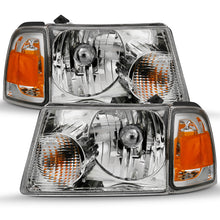 Load image into Gallery viewer, ANZO 2001-2011 Ford Ranger Crystal Headlight Chrome w/Corner Lights (OE Replacement)